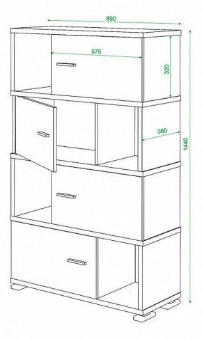 Тумба комбинированная Домино СБ-30/4 в Ишиме - ishim.mebel24.online | фото 2