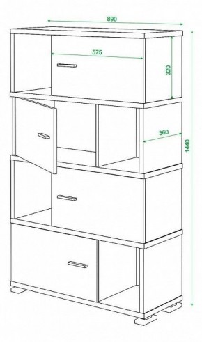 Тумба комбинированная Домино СБ-30/4 в Ишиме - ishim.mebel24.online | фото 3