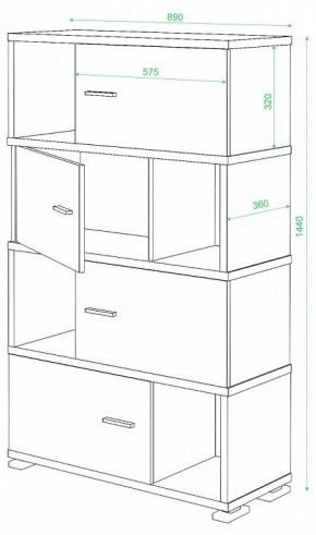 Тумба комбинированная Домино СБ-30/4 в Ишиме - ishim.mebel24.online | фото 3