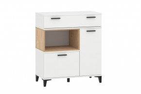 Тумба НМ 013.80 "Bergen" (Белый/Дуб бунратти) в Ишиме - ishim.mebel24.online | фото