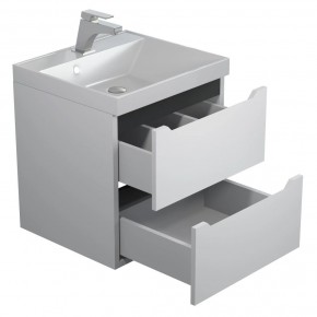 Тумба под раковину Uperwood Tanos 50 см, подвесная, белая/графит в Ишиме - ishim.mebel24.online | фото 2