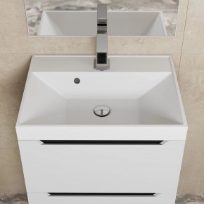 Тумба под раковину Uperwood Tanos 50 см, подвесная, белая/графит в Ишиме - ishim.mebel24.online | фото 8