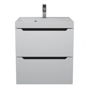 Тумба под раковину Uperwood Tanos 50 см, подвесная, белая/графит в Ишиме - ishim.mebel24.online | фото 9