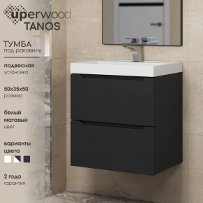 Тумба под раковину Uperwood Tanos 50 см, подвесная, черная матовая в Ишиме - ishim.mebel24.online | фото 4