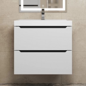 Тумба под раковину Uperwood Tanos 60 см, подвесная, белая/графит в Ишиме - ishim.mebel24.online | фото 9