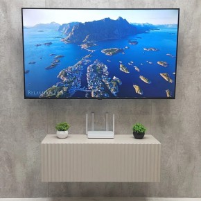 Тумба подвесная под ТВ LINES MTV3-MA 900 Бежевый (Леда-М 10.1.5) в Ишиме - ishim.mebel24.online | фото 3