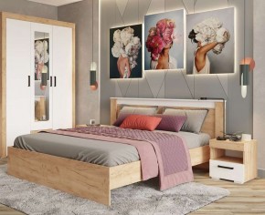 Тумба прикроватная Адель дуб крафт золотой/белый в Ишиме - ishim.mebel24.online | фото 3