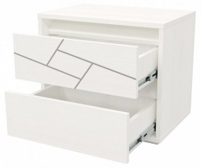 АДЕЛИНА Тумба прикроватная (белый рамух) в Ишиме - ishim.mebel24.online | фото 2