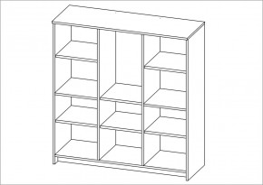 Тумба СИРИУС трехдверная с одним ящиком, цвет Дуб Сонома в Ишиме - ishim.mebel24.online | фото 3