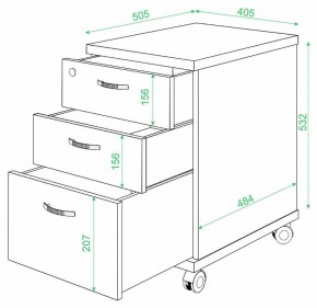 Тумбочка Домино ТС-2 в Ишиме - ishim.mebel24.online | фото 2