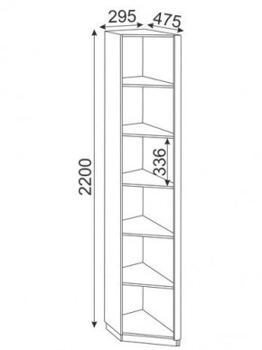 Угловая секция Глэдис М25 (ЯШС/Белый) в Ишиме - ishim.mebel24.online | фото 2