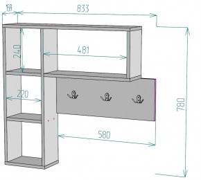 Вешалка настенная для одежды V28 в Ишиме - ishim.mebel24.online | фото 2