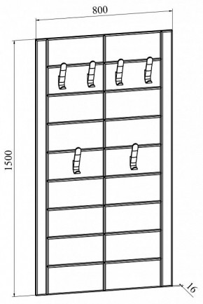 Вешалка настенная Изабель ИЗ-80 в Ишиме - ishim.mebel24.online | фото 4