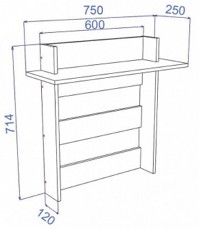 Вешалка-полка Cross ВЕШ1 в Ишиме - ishim.mebel24.online | фото 2