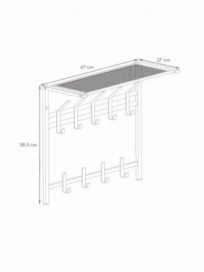 Вешалка-полка Торонто 22 в Ишиме - ishim.mebel24.online | фото 2