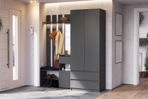 ДЕНВЕР Вешалка с зеркалом (Графит серый) в Ишиме - ishim.mebel24.online | фото