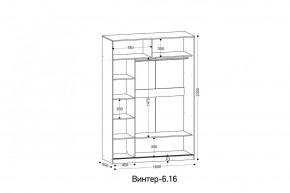 ВИНТЕР - 6.16 Шкаф-купе 1600 без зеркала в Ишиме - ishim.mebel24.online | фото 2
