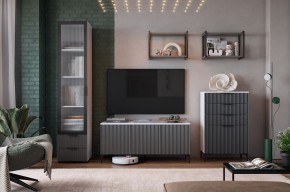 ЗЕФИР Гостиная К2 (белое дерево/черный муар) в Ишиме - ishim.mebel24.online | фото